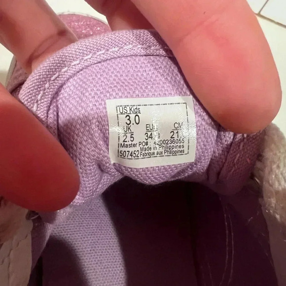 Vans Kids Old Skool Glitter Sparkly Lilac Pink Size 3 (kids) worn twice! EUC - Picture 6 of 6